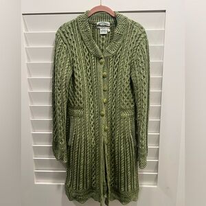 Aran Crafts Olive Merino Wool Sweater